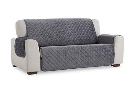 Bankbeschermer Velvet - 180 cm breed, Grijs