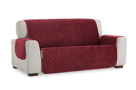Bankbeschermer Velvet - 180 cm breed, Rood