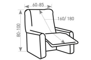 Afmetingen Belmarti Stoelhoes Milos relaxfauteuil