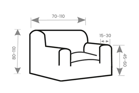 Afmetingen Milan Fauteuil