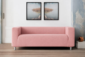 Bankhoes Milan hoge arm roze - geschikt voor zitbank IKEA Klippan