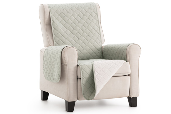 Fauteuilbeschermer Duo kleur: stone