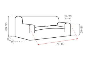 Bankhoes Teide afmetingen 70-110cm