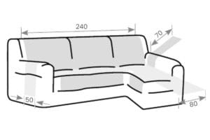 Afmetingen Coral Hoekbankbeschermer 240cm