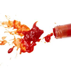 Ketchup vlekken