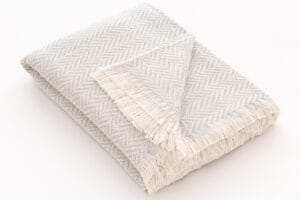 Plaid Kenya lichtgrijs - Premium Belmarti® kwaliteit