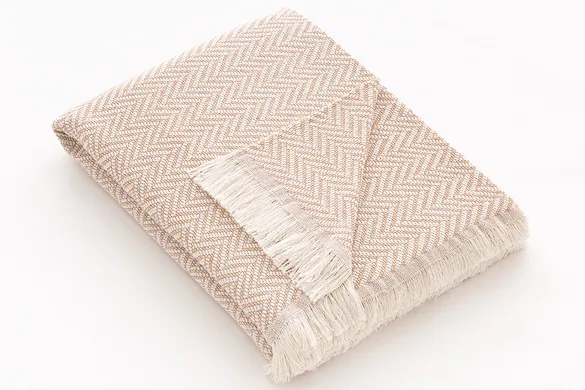 Plaid Kenya taupe - Premium Belmarti® kwaliteit