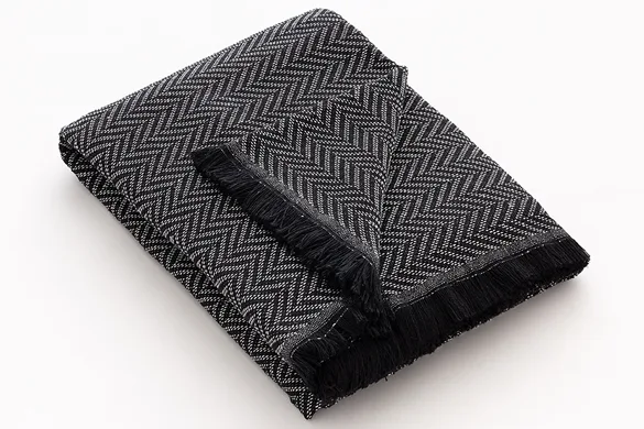 Plaid Kenya zwart - Premium Belmarti® kwaliteit