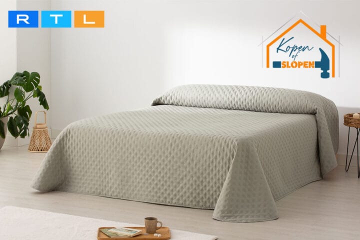 Belmarti Bedsprei Nature – Stijlvolle en duurzame bedsprei gezien op RTL4