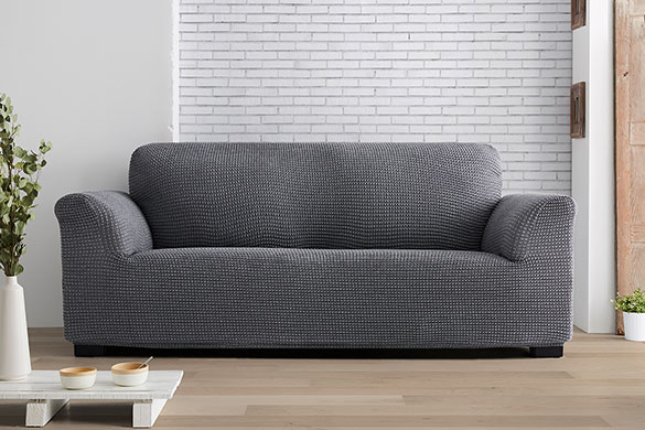 Volledige bankhoes die rug, zitting en armleuningen beschermt