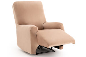 Relaxfauteuilhoes met beweegbare voetensteun Bellagio Velvet beige