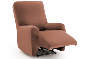 Relaxfauteuilhoes met beweegbare voetensteun Bellagio Velvet bruin